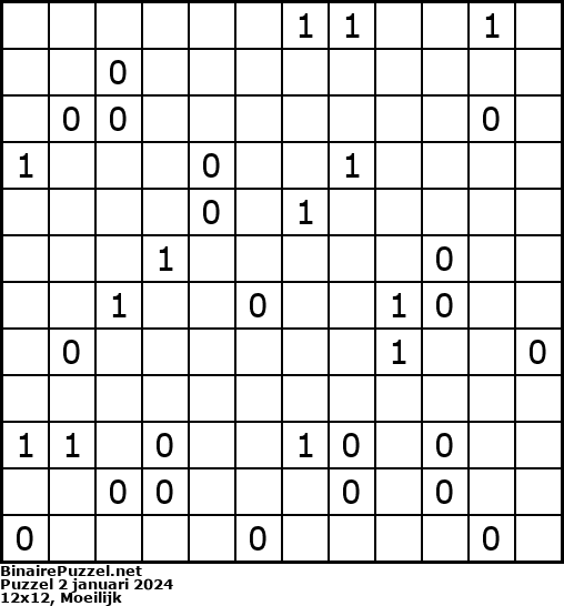 Binaire Puzzel