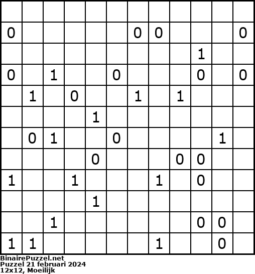 Binaire Puzzel