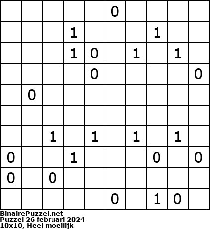 Binaire Puzzel