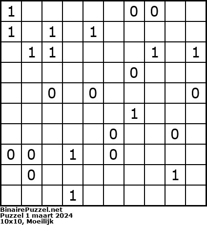 Binaire Puzzel