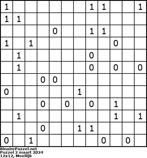 Binaire Puzzel