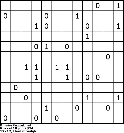 Binaire Puzzel