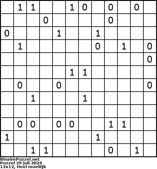 Binaire Puzzel