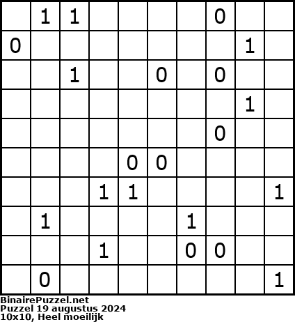 Binaire Puzzel