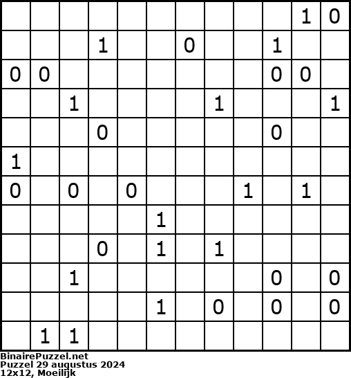 Binaire Puzzel