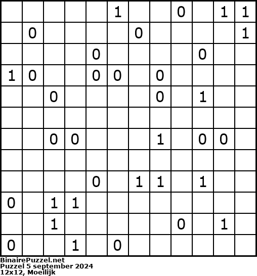 Binaire Puzzel