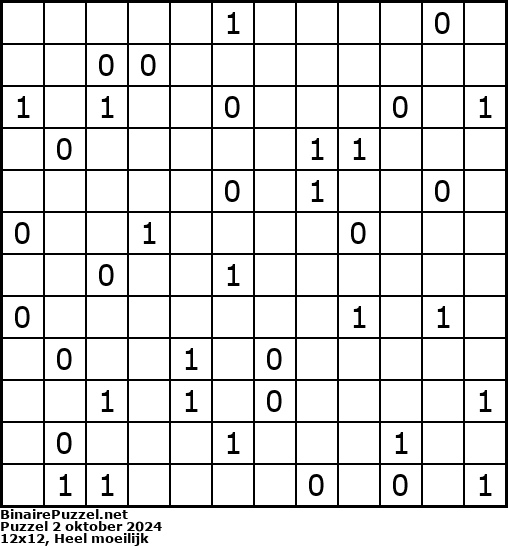 Binaire Puzzel