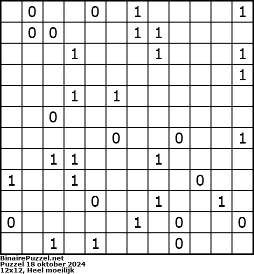 Binaire Puzzel