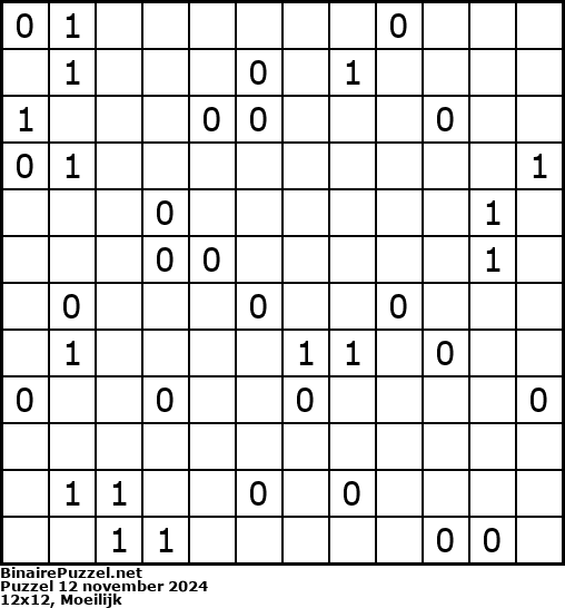 Binaire Puzzel