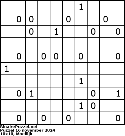 Binaire Puzzel