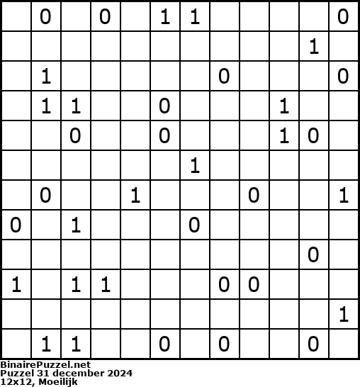 Binaire Puzzel