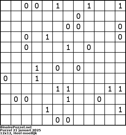 Binaire Puzzel