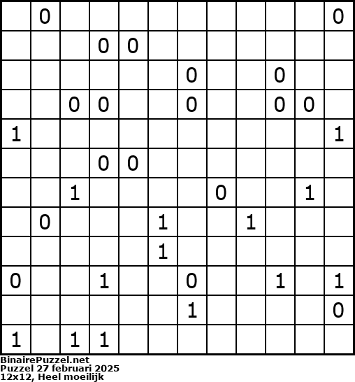 Binaire Puzzel