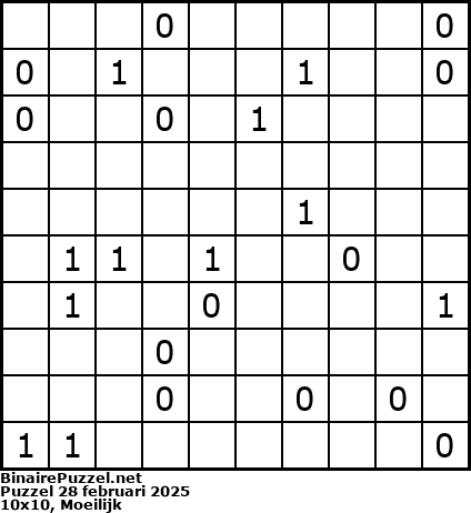 Binaire Puzzel