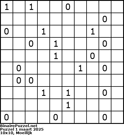 Binaire Puzzel