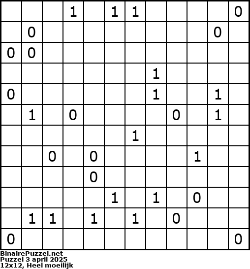 Binaire Puzzel