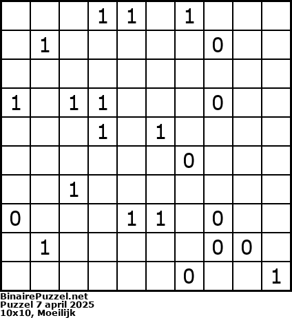 Binaire Puzzel