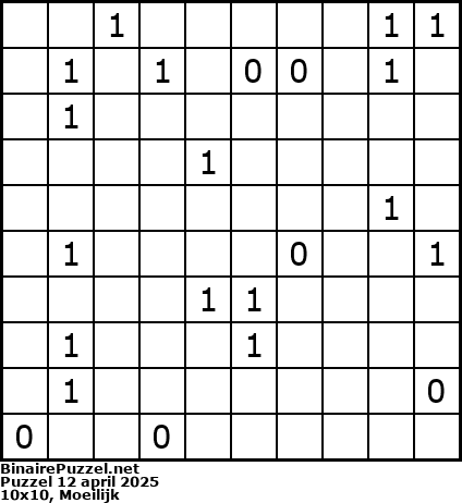 Binaire Puzzel