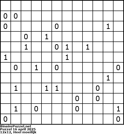 Binaire Puzzel