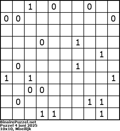 Binaire Puzzel