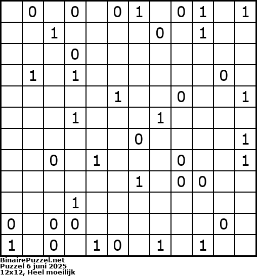 Binaire Puzzel
