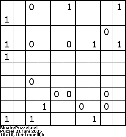 Binaire Puzzel