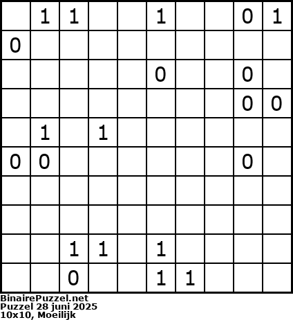 Binaire Puzzel