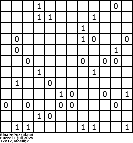 Binaire Puzzel