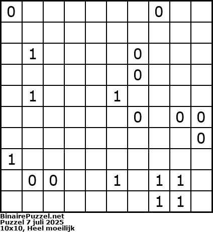 Binaire Puzzel