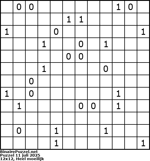 Binaire Puzzel