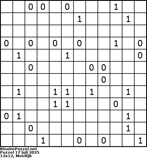 Binaire Puzzel