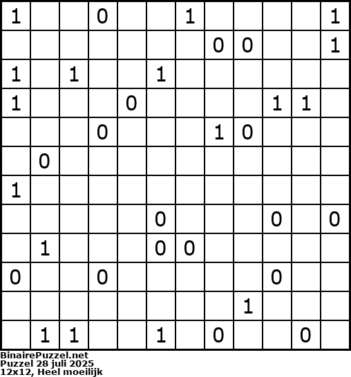 Binaire Puzzel