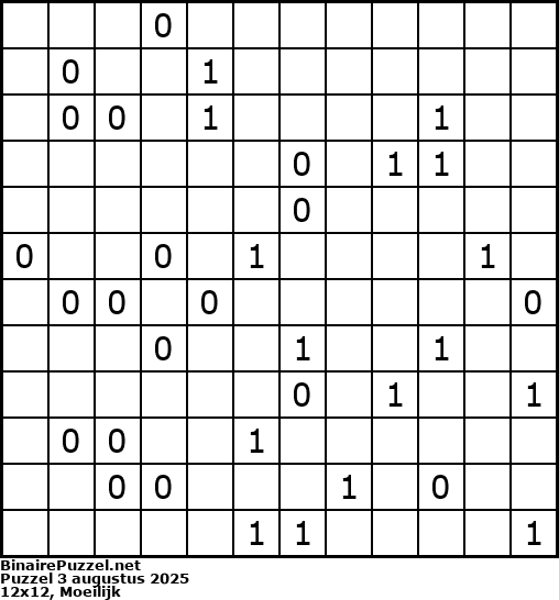 Binaire Puzzel