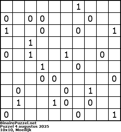 Binaire Puzzel