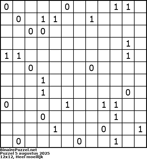 Binaire Puzzel