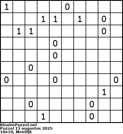 Binaire Puzzel