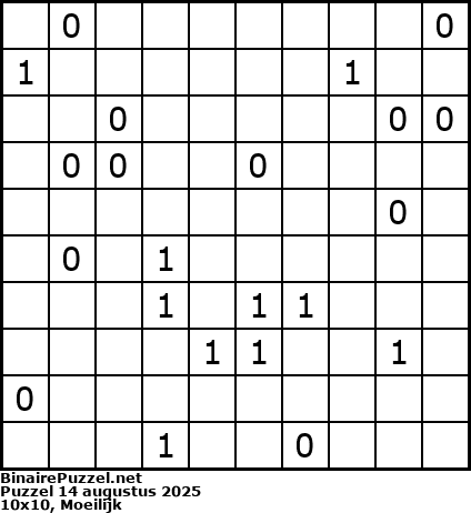 Binaire Puzzel