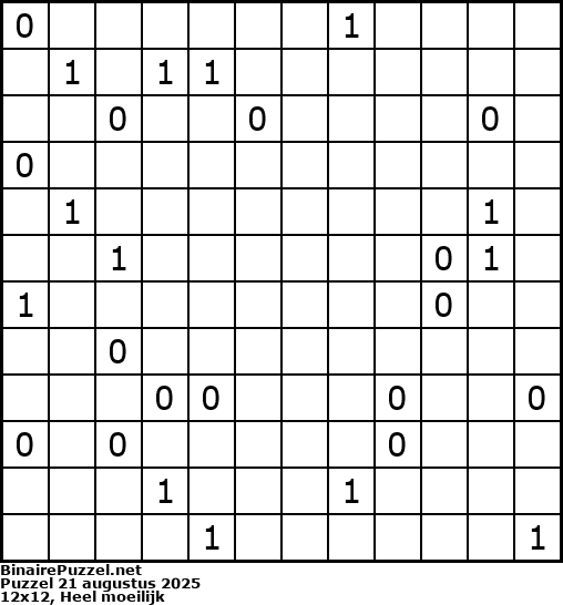 Binaire Puzzel