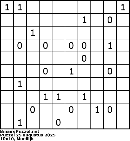Binaire Puzzel