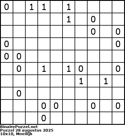 Binaire Puzzel
