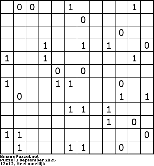 Binaire Puzzel