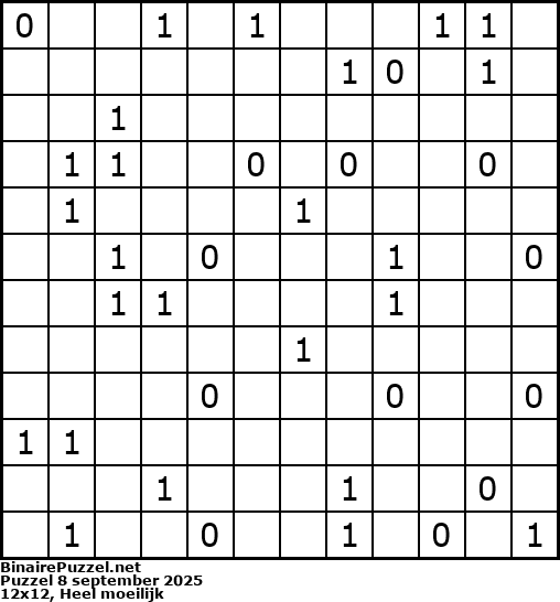 Binaire Puzzel