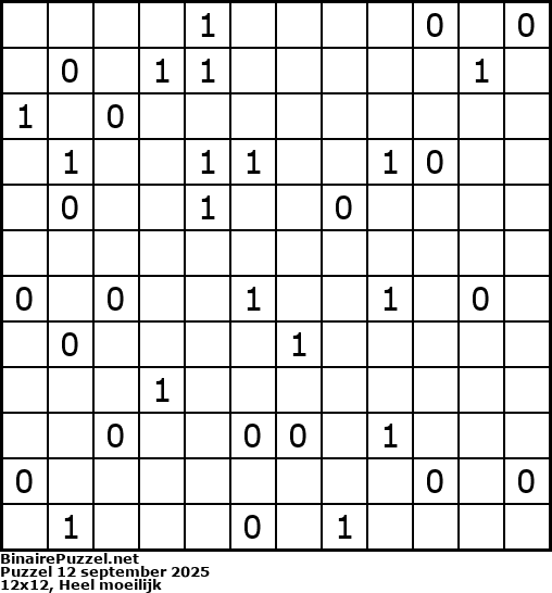 Binaire Puzzel