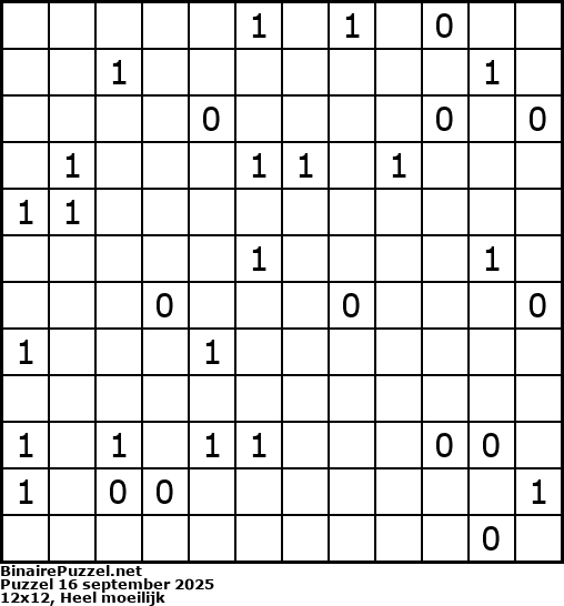 Binaire Puzzel