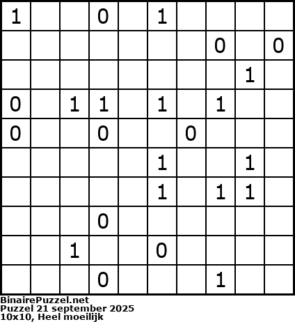 Binaire Puzzel