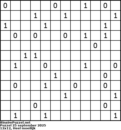 Binaire Puzzel