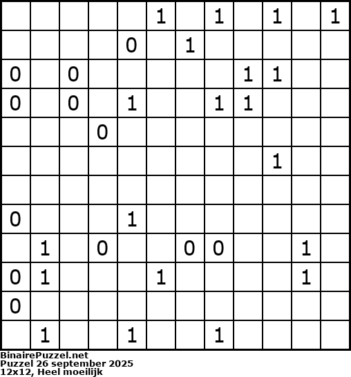 Binaire Puzzel