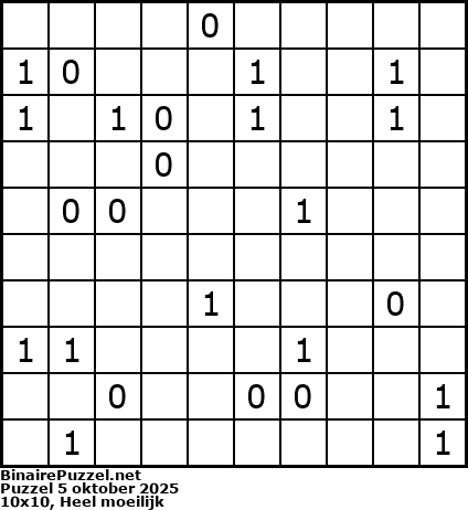 Binaire Puzzel