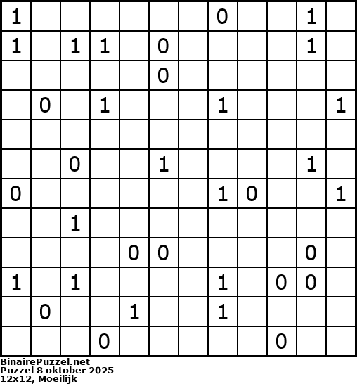 Binaire Puzzel
