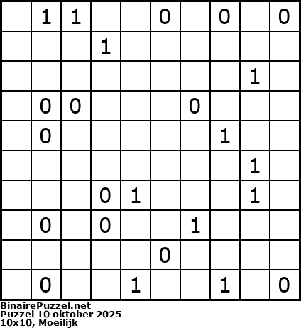 Binaire Puzzel